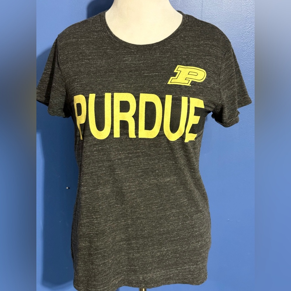 47 Women's Short Sleeve Purdue University Tee - Black and Gold Size-Large